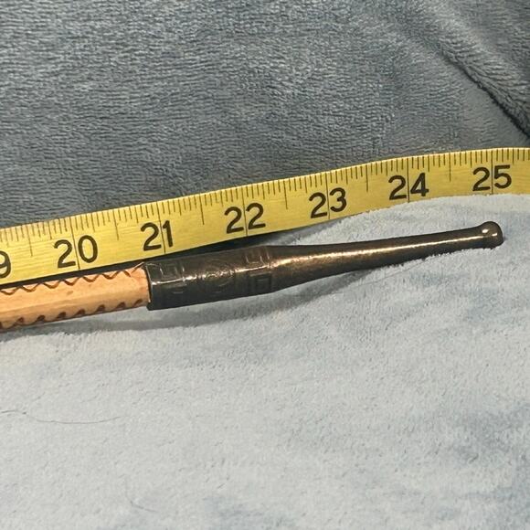 Antique Japanese Bamboo and Brass Long Traditional Art Pipe 25 Inch - Picture 5 of 8